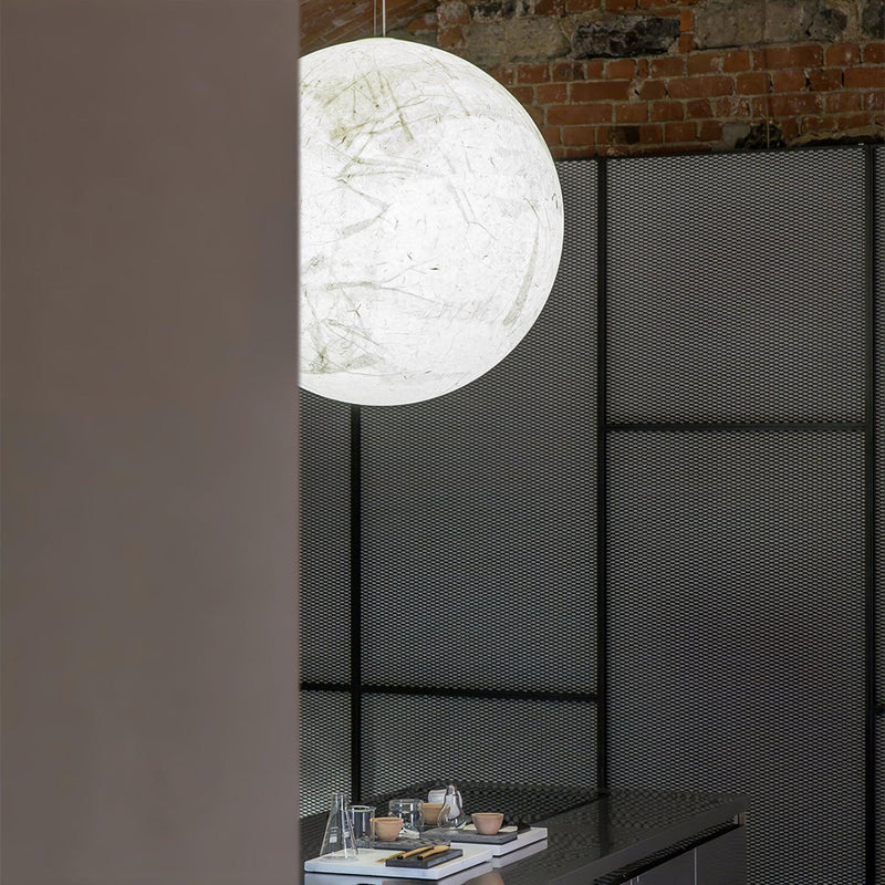 Mondseide Pendant Lamp – Stylish LED Lighting with Natural Silk and Luxurious Metal Finish