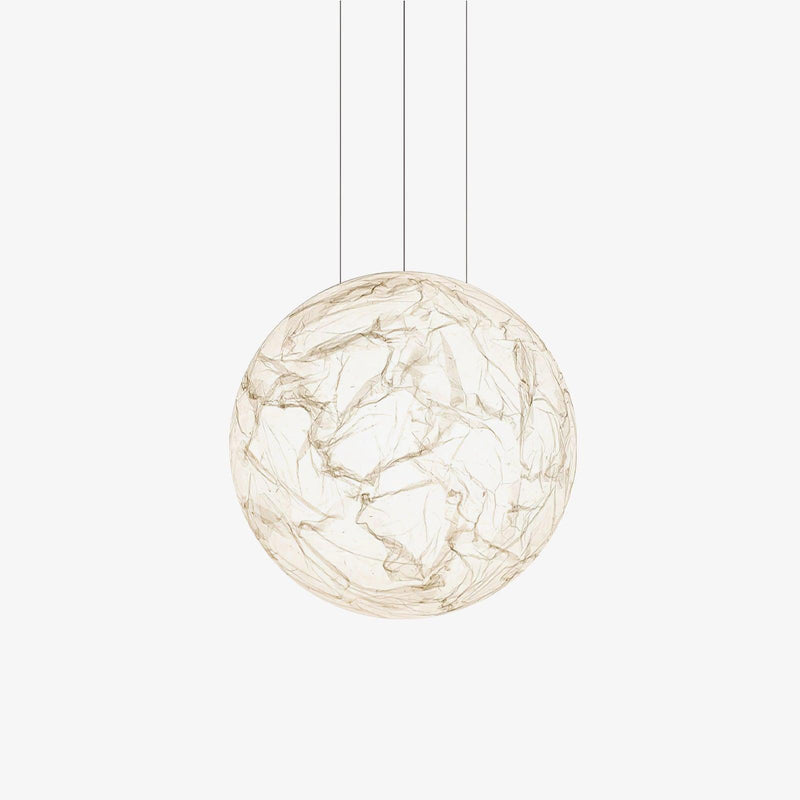 Mondseide Pendant Lamp – Stylish LED Lighting with Natural Silk and Luxurious Metal Finish