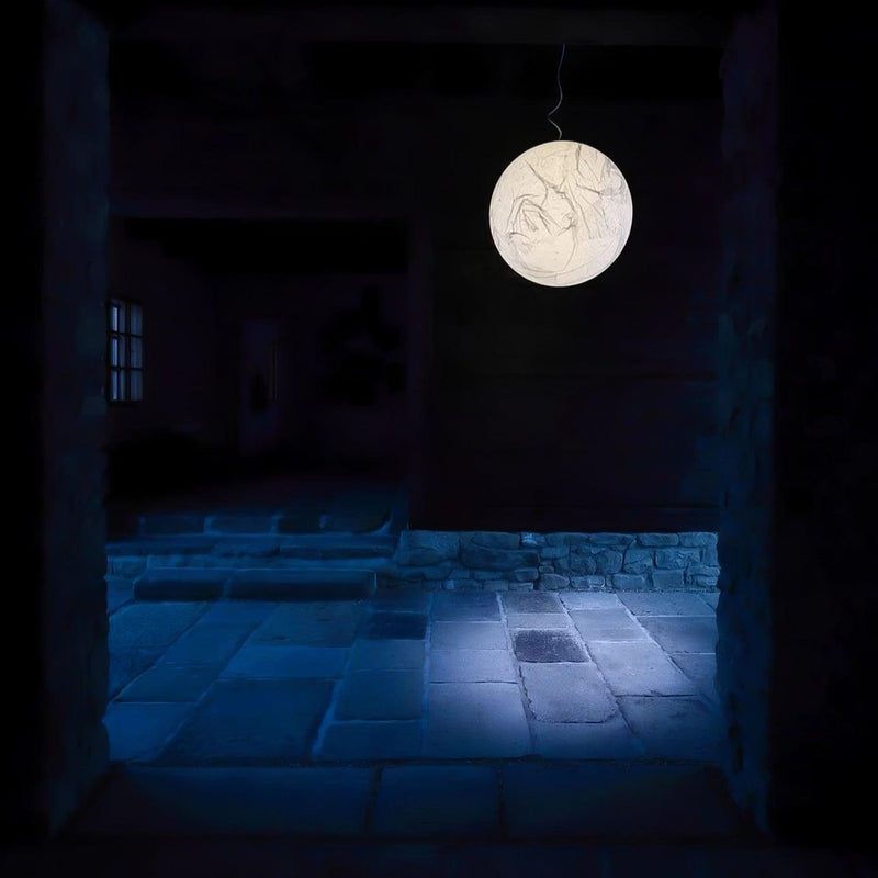 Mondseide Pendant Lamp – Stylish LED Lighting with Natural Silk and Luxurious Metal Finish