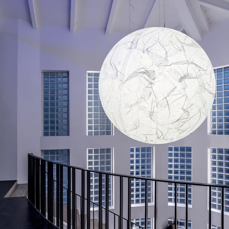 Mondseide Pendant Lamp – Stylish LED Lighting with Natural Silk and Luxurious Metal Finish