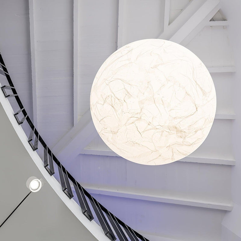 Mondseide Pendant Lamp – Stylish LED Lighting with Natural Silk and Luxurious Metal Finish