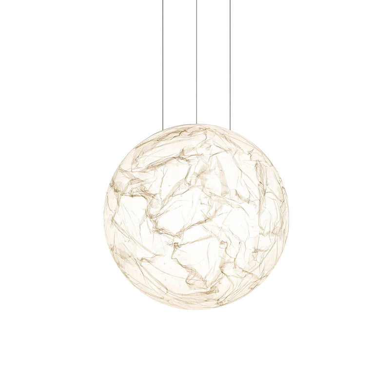 Mondseide Pendant Lamp – Stylish LED Lighting with Natural Silk and Luxurious Metal Finish