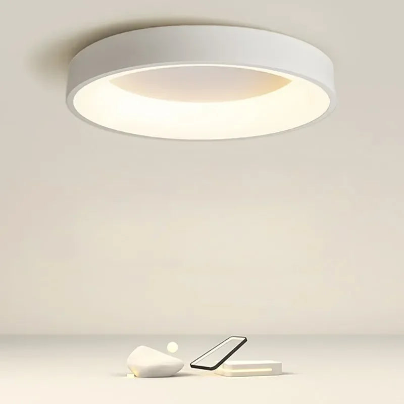 CelestialBeam - Chic Scandinavian Style Round LED Ceiling Lamps for a Radiant Room Atmosphere