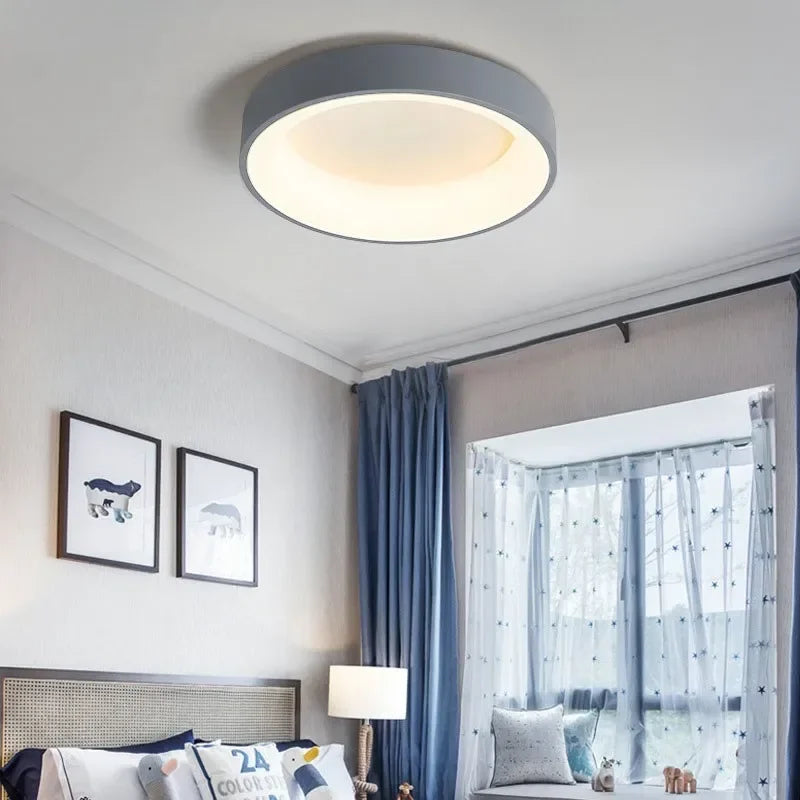 CelestialBeam - Chic Scandinavian Style Round LED Ceiling Lamps for a Radiant Room Atmosphere