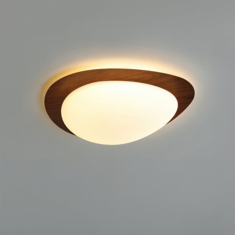Stylish Scandinavian Pebble Ceiling Lamp – Elegant Minimalist Design with Wood Grain and Advanced LED Integration