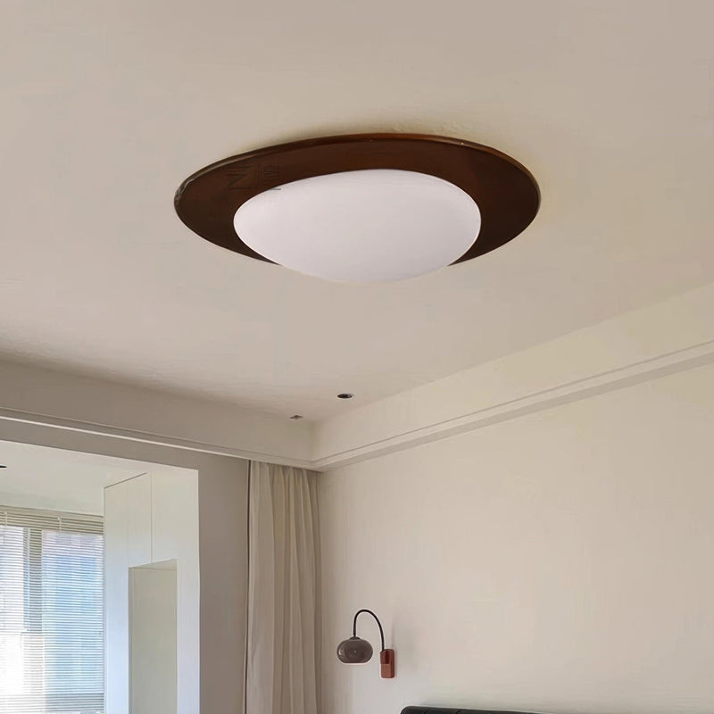Stylish Scandinavian Pebble Ceiling Lamp – Elegant Minimalist Design with Wood Grain and Advanced LED Integration