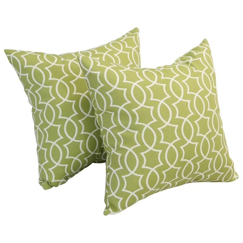 Blazing Needles Indoor/Outdoor Geometric Throw Pillow