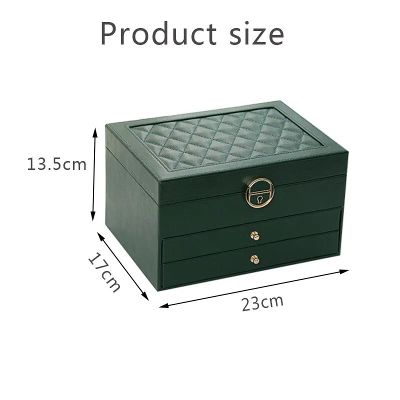 Stylish Luxury Leather Jewelry Box – The Perfect Space for Your Treasures