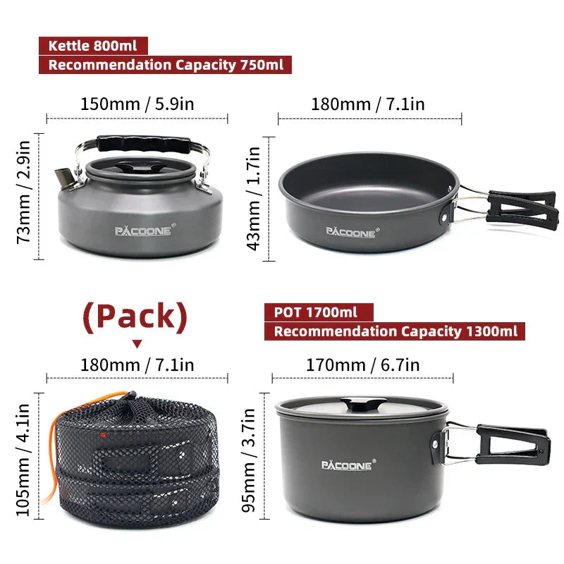 Ultimate Portable Cooking Set for Camping – Lightweight and Compact for Your Outdoor Adventures!