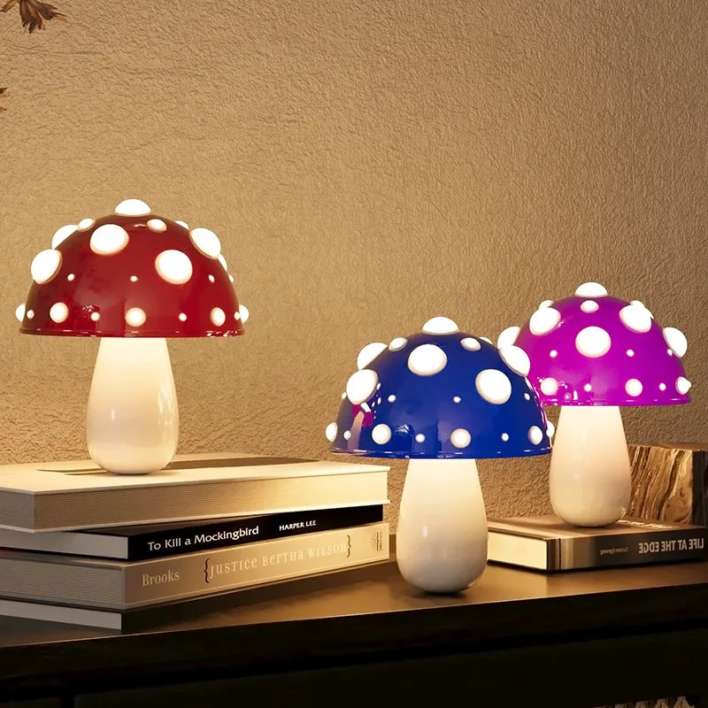Atmospheric Rechargeable LED Night Lamp in Mushroom Shape - Perfect for a Cozy Bedroom with Soft Lighting