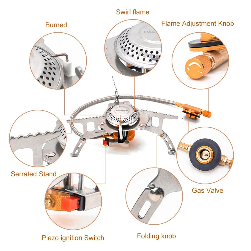 Portable Gas Burner for Camping – Perfect for Outdoor Adventures and Hiking!