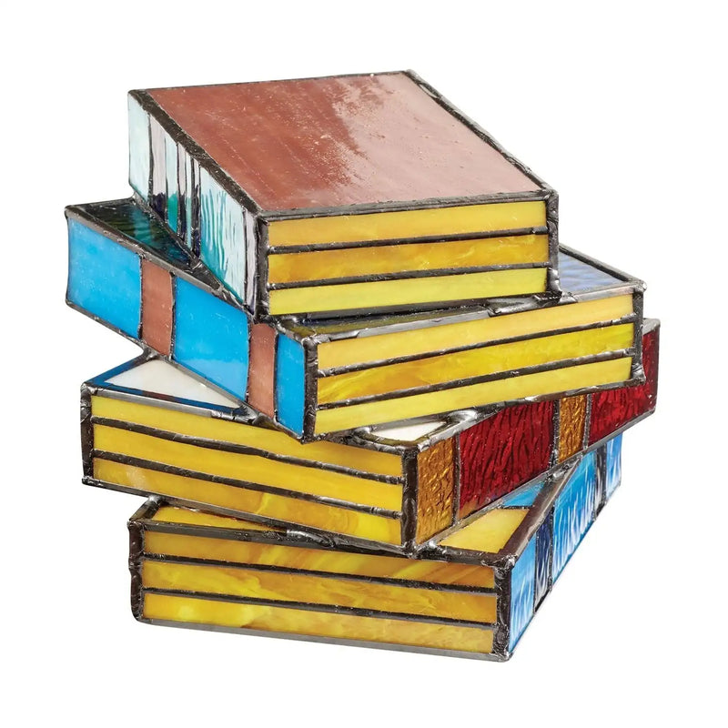 Breathtaking Stained Glass Book Lamp from the GlassNovel Collection