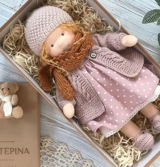Unique Handmade Waldorf Doll – Soft Fabric Cuddle Toy for Unlimited Creative Play Fun