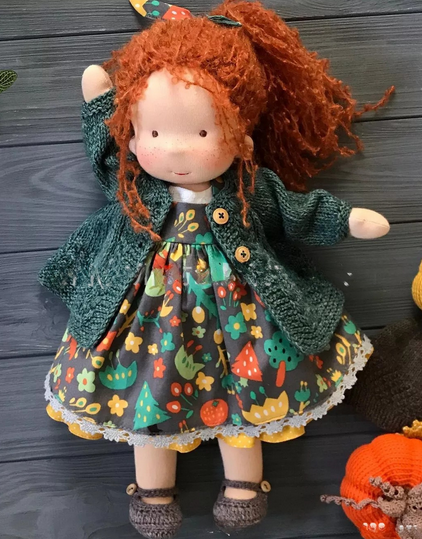 Unique Handmade Waldorf Doll – Soft Fabric Cuddle Toy for Unlimited Creative Play Fun