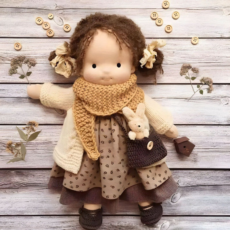 Unique Handmade Waldorf Doll – Soft Fabric Cuddle Toy for Unlimited Creative Play Fun
