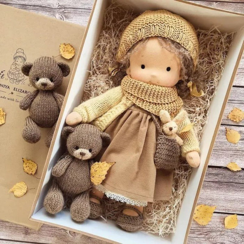 Unique Handmade Waldorf Doll – Soft Fabric Cuddle Toy for Unlimited Creative Play Fun