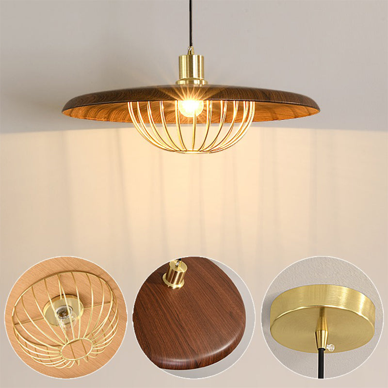 Atmospheric Scandinavian Wooden Pendant Lamp – Trendy Industrial Lighting for Any Space
