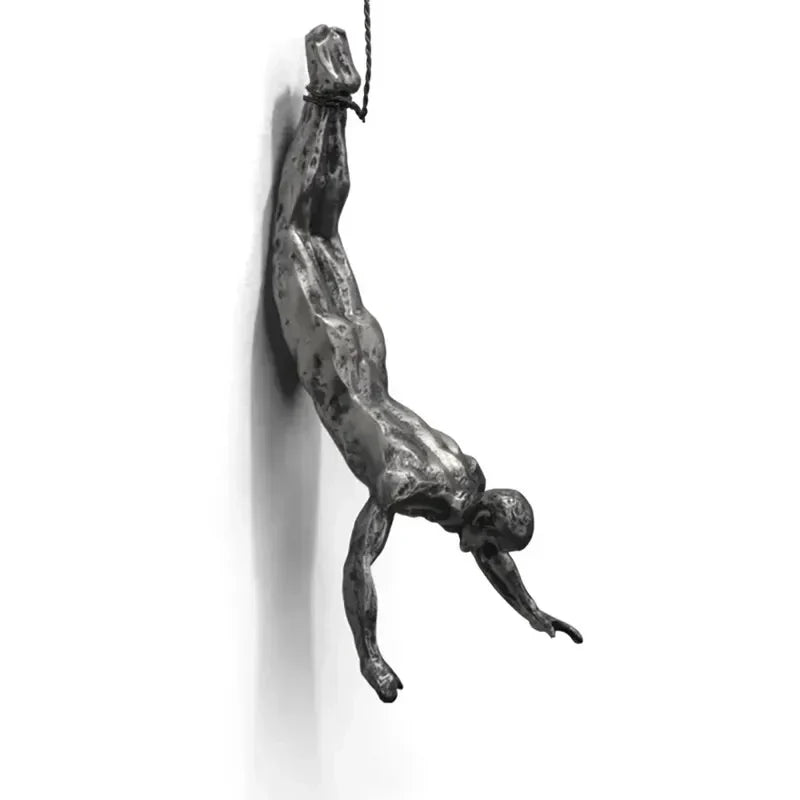 Ascendant Climbing Man Wall Decoration – Inspirational and Dynamic Artwork for Your Home