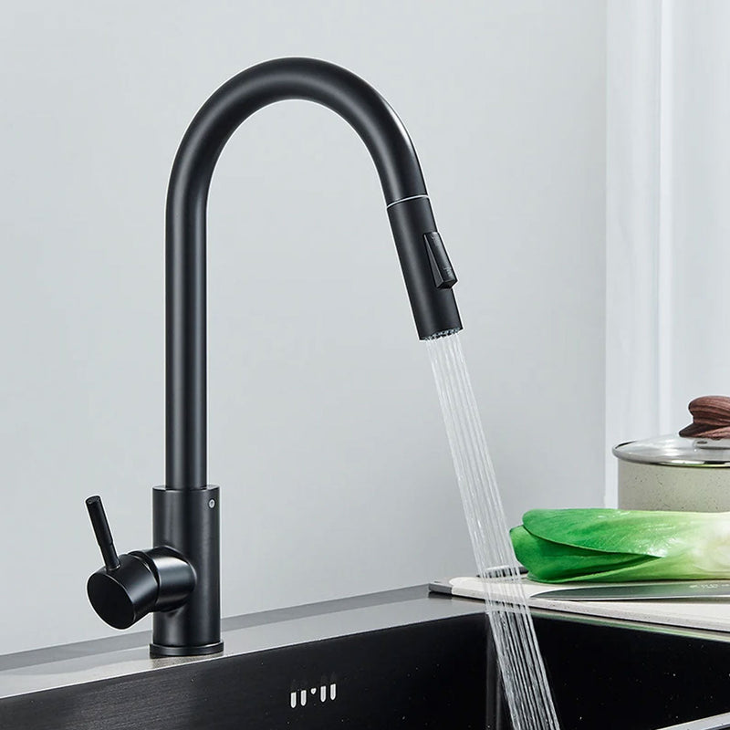 TouchFaucet | Trendy touch-sensitive kitchen faucet with flexible pull-out hose for ultimate convenience