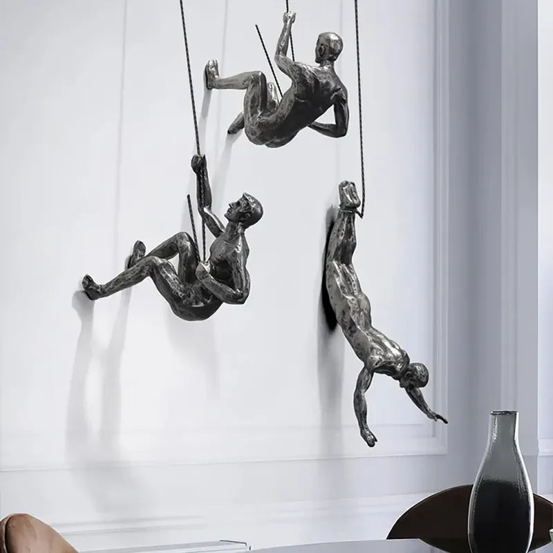 Ascendant Climbing Man Wall Decoration – Inspirational and Dynamic Artwork for Your Home