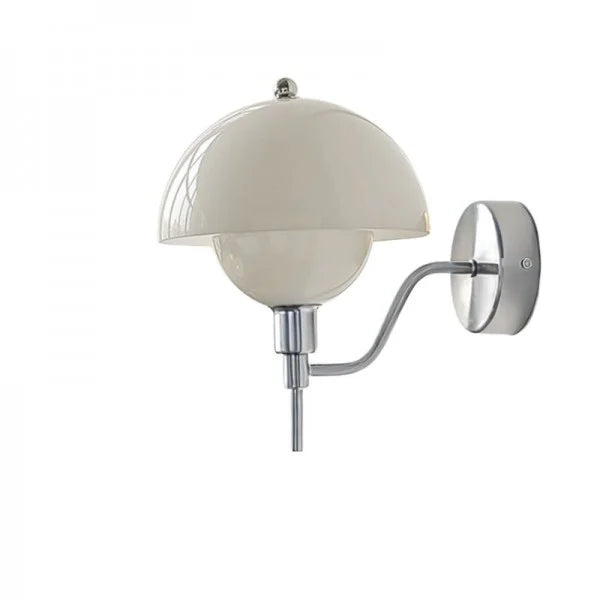 Mushroom-Shaped Cream Wall Lamp - Create a Cozy and Natural Elegance in Your Interior, Perfect for Hallways and Wall Decor