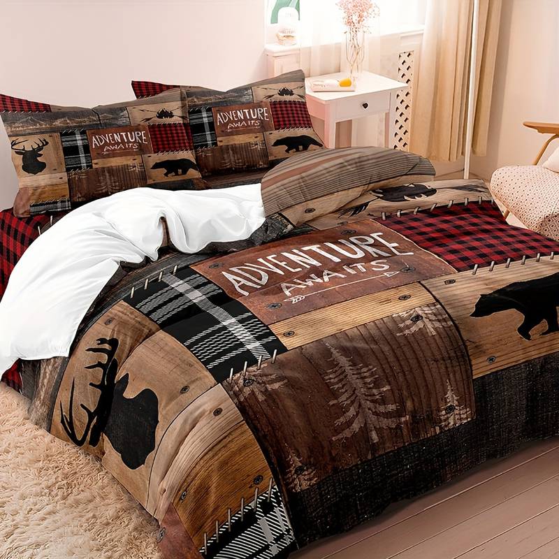 Adventurous Forest Duvet Cover Set in Luxury Microfiber – 200x220 cm, Ultimate Comfort and Durability for an Enchanting Sleep Experience