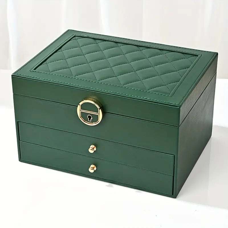 Stylish Luxury Leather Jewelry Box – The Perfect Space for Your Treasures