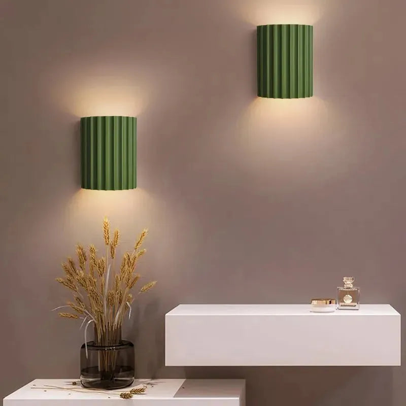 Stylish Black Wall Lamp with Pleated Shade - Perfect Lighting for Your Living Room and Bedroom
