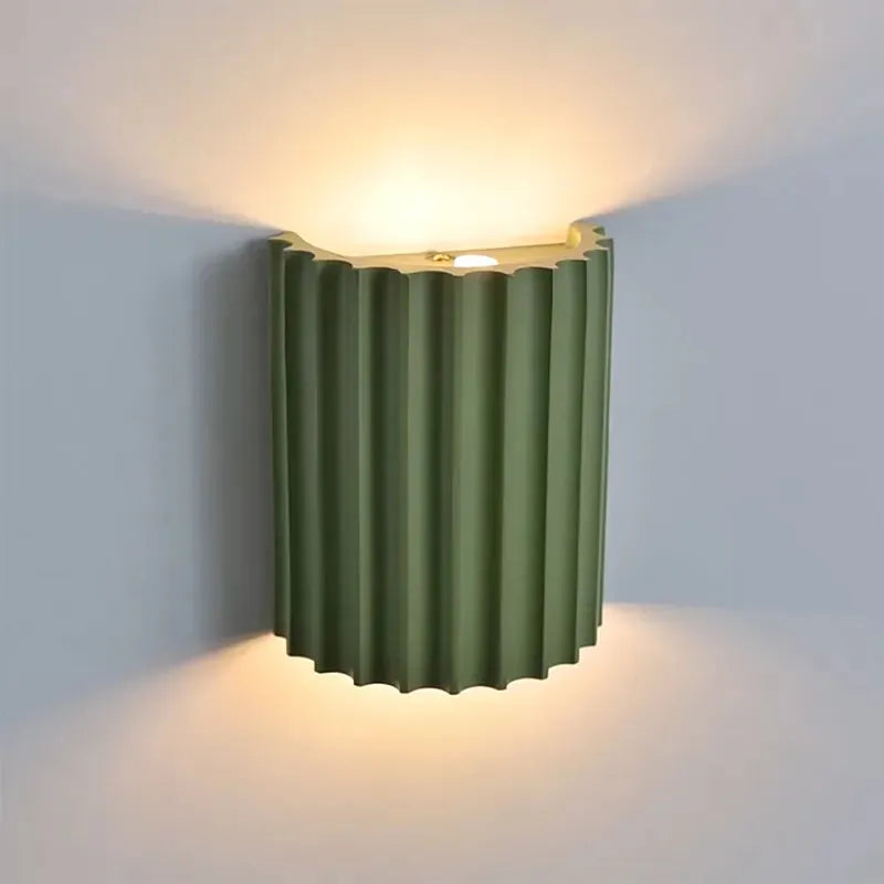 Stylish Black Wall Lamp with Pleated Shade - Perfect Lighting for Your Living Room and Bedroom