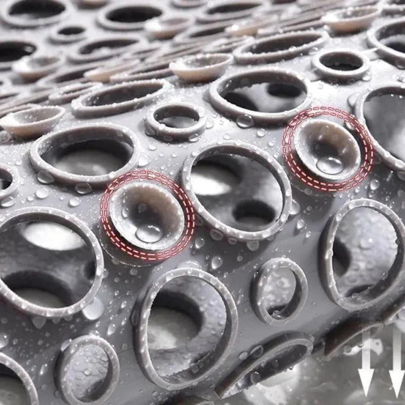 Safe and Hygienic Non-Slip Shower Mat with Suction Cups – Perfect for Your Bathroom!