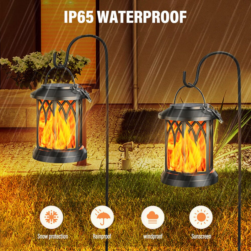 Vibrant Solar Hanging Lamps with Flame Effect – Create Ambient Outdoor Lighting with Sustainable Energy