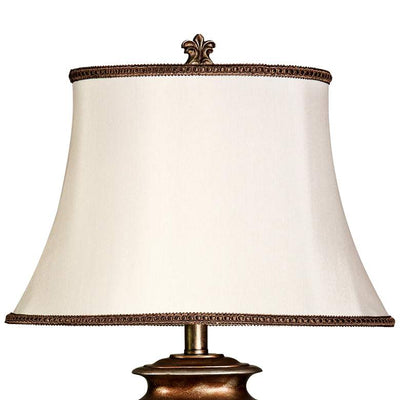 Traditional Table Lamp with White Shade