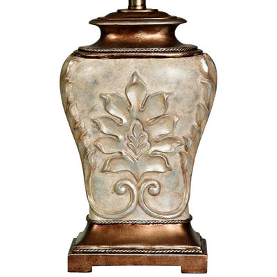 Traditional Table Lamp with White Shade
