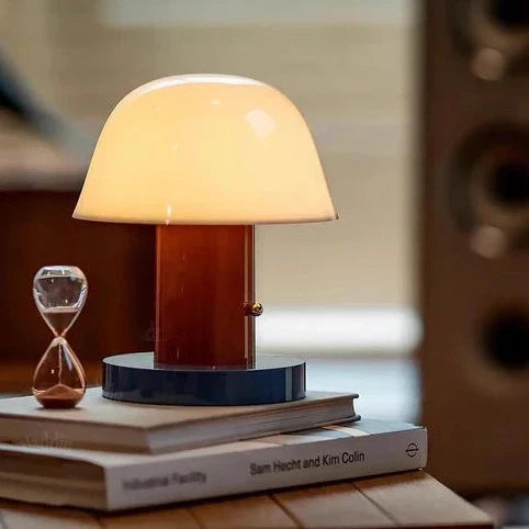Modern Dimmable Wireless Mushroom Table Lamp – LED with Touch Control and Rechargeable Battery