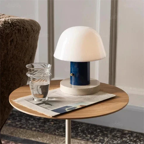 Modern Dimmable Wireless Mushroom Table Lamp – LED with Touch Control and Rechargeable Battery