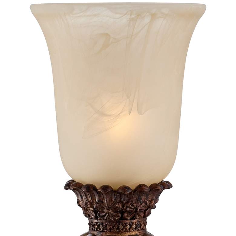 Gold Alabaster Glass Accent Console Lamp