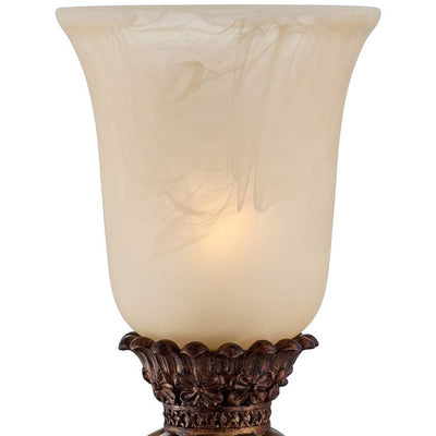 Gold Alabaster Glass Accent Console Lamp