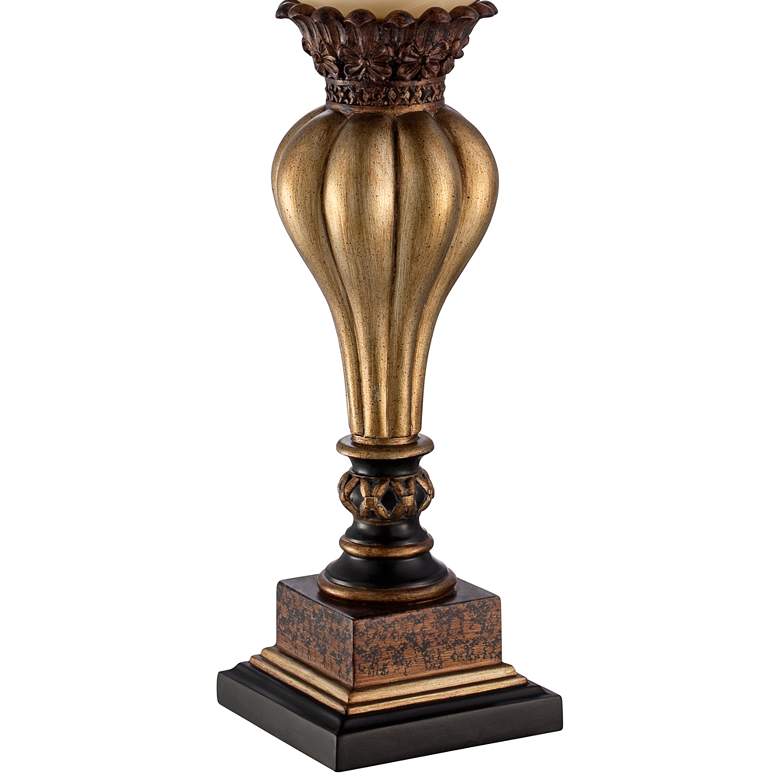 Gold Alabaster Glass Accent Console Lamp