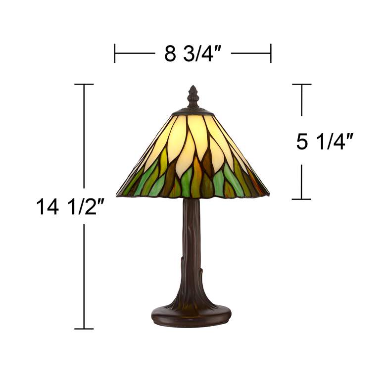 Tiffany-Style Glass Shade Accent Table Lamp