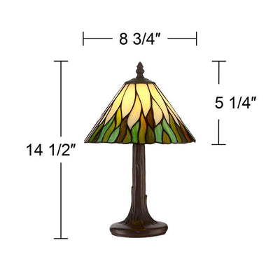 Tiffany-Style Glass Shade Accent Table Lamp