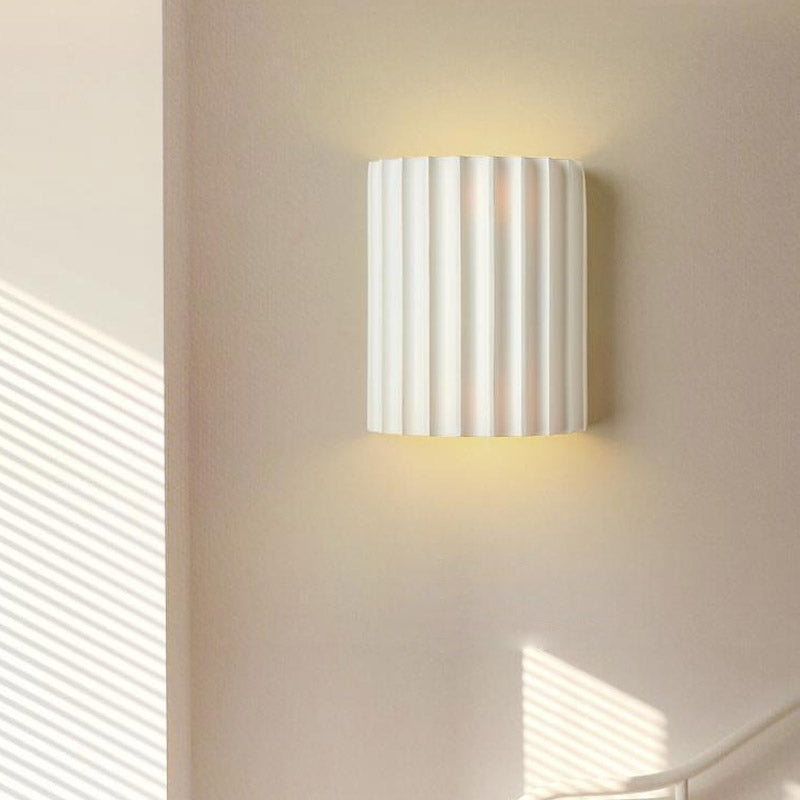 Stylish Black Wall Lamp with Pleated Shade - Perfect Lighting for Your Living Room and Bedroom