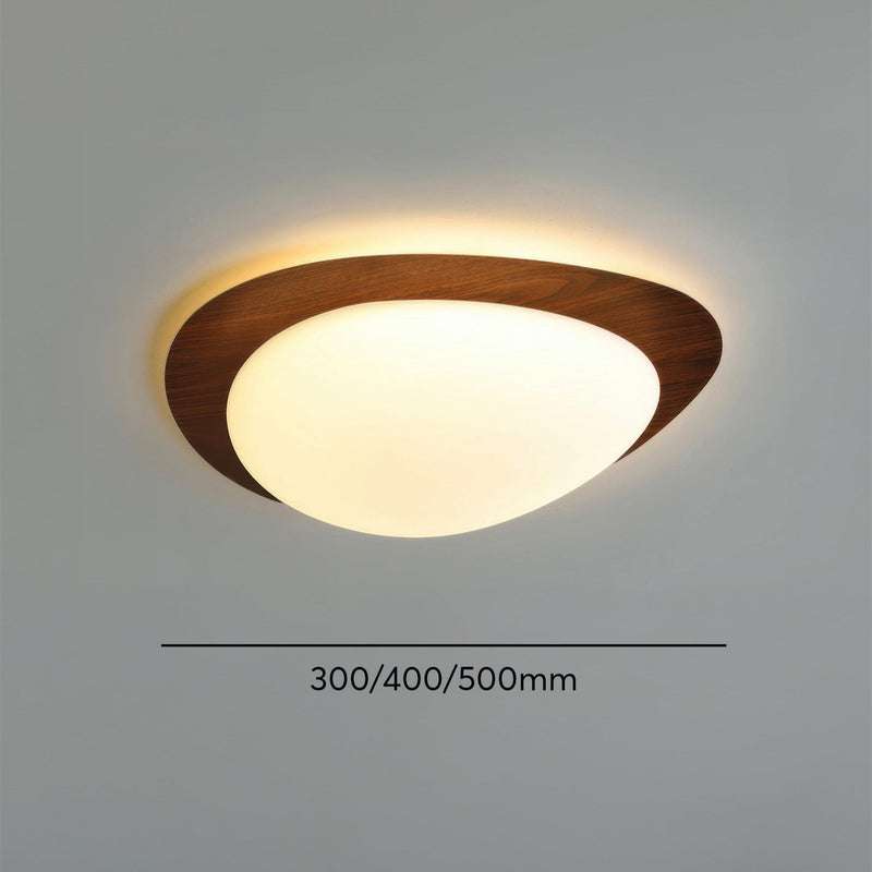 Stylish Scandinavian Pebble Ceiling Lamp – Elegant Minimalist Design with Wood Grain and Advanced LED Integration