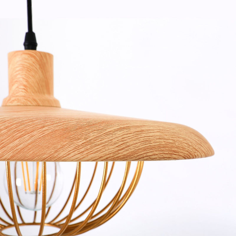 Atmospheric Scandinavian Wooden Pendant Lamp – Trendy Industrial Lighting for Any Space