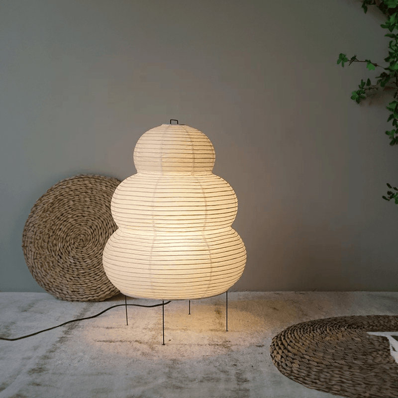 Stylish Rice Paper Floor Lamp with Adjustable Stand - Perfect for Living Room and Bedroom