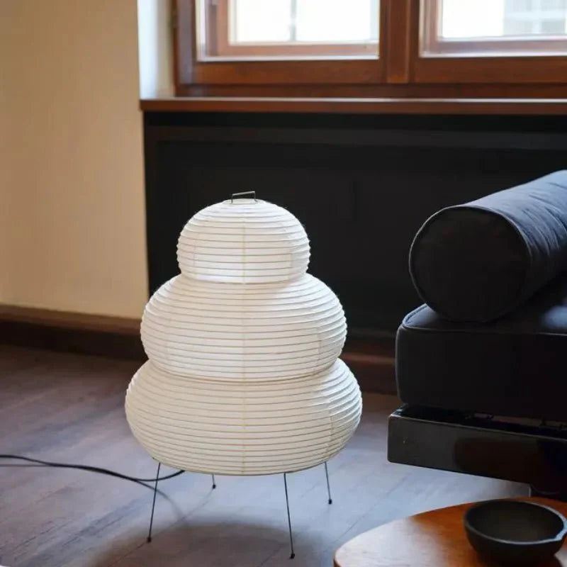 Stylish Rice Paper Floor Lamp with Adjustable Stand - Perfect for Living Room and Bedroom